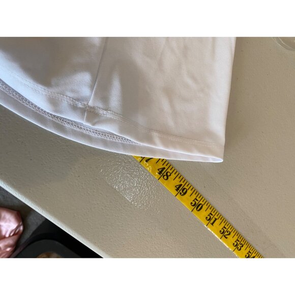 Eloquii Dress White Long Sleeve Keyhole Front Tie Back Neck Size 26 - Picture 12 of 14